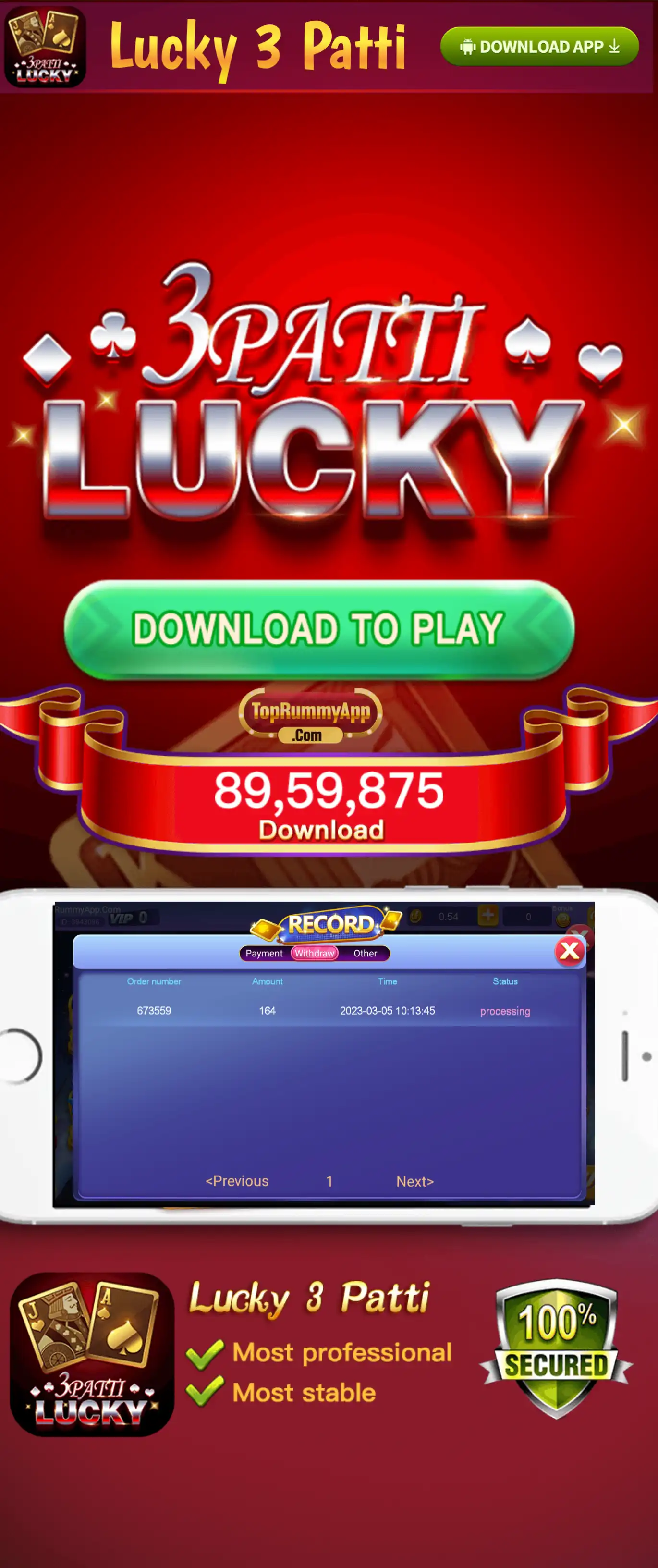 Lucky 3 Patti App Top Rummy App