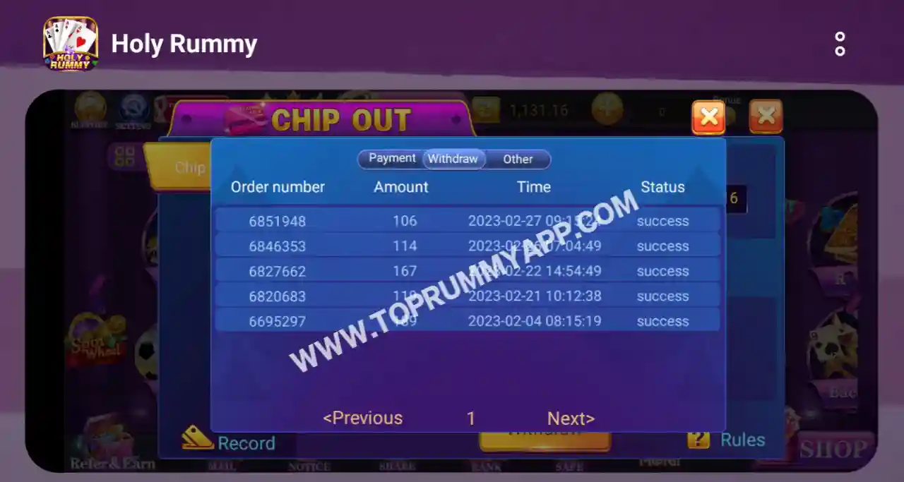 Holy Rummy Payment Proof Top 20 Rummy App List 51 Bonus