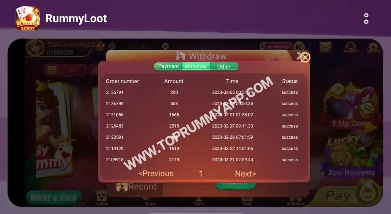 Rummy Loot Payment Proof Top 20 Rummy App List 41 Bonus