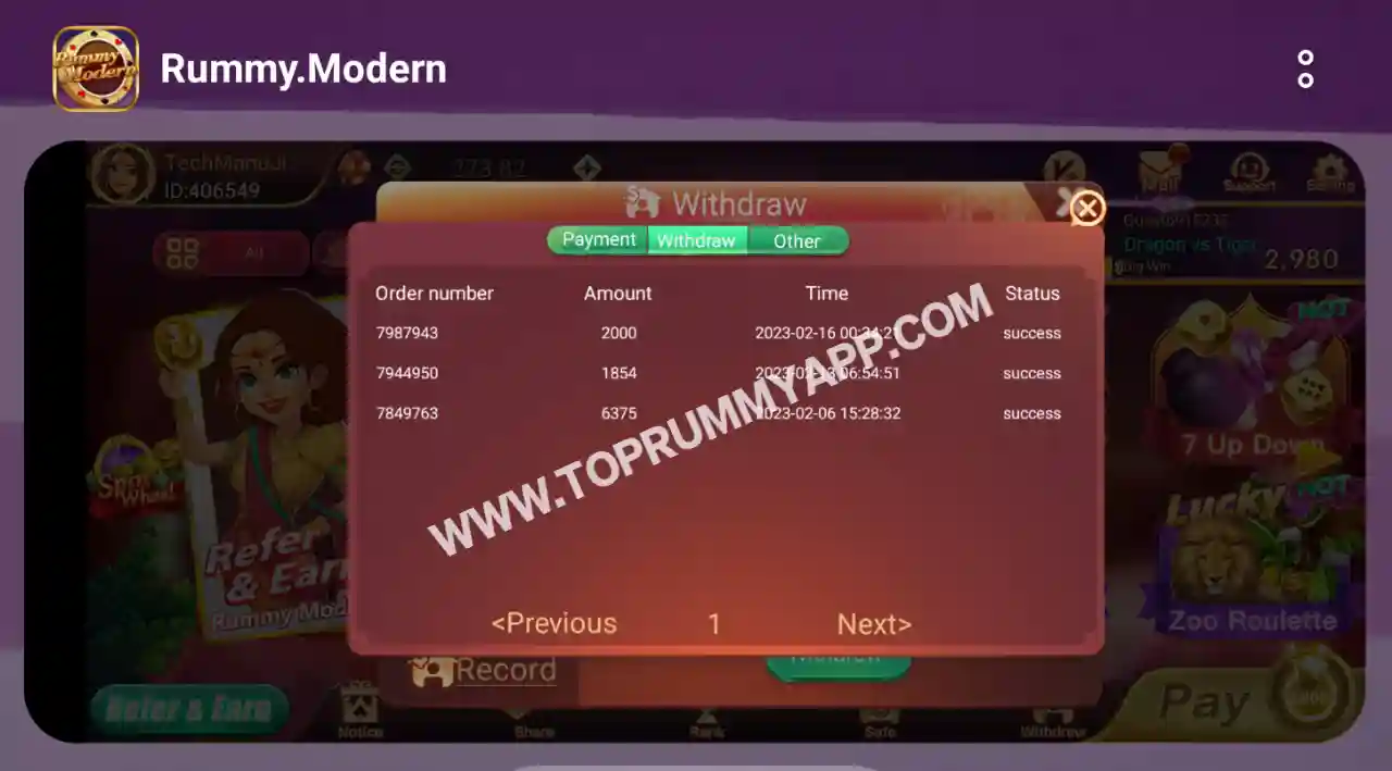 Rummy Modern Payment Proof Top 20 Rummy App List 41 Bonus