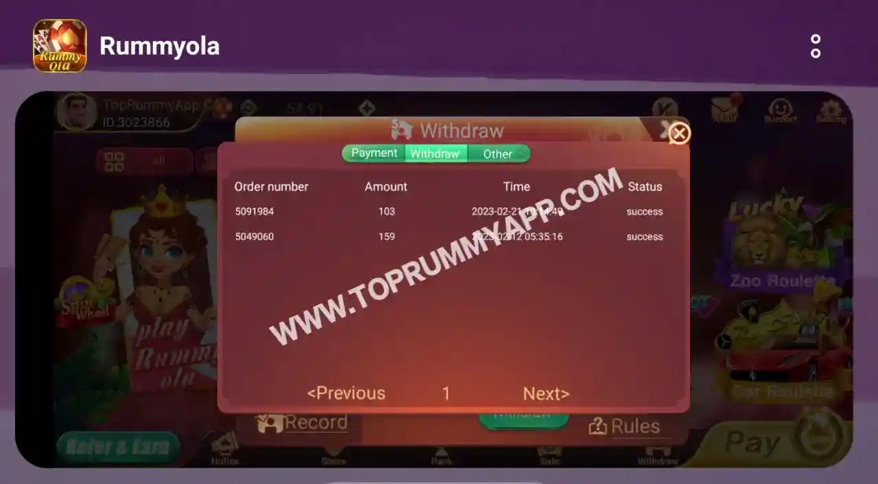 Rummy Ola Payment Proof Top 20 Rummy App List 41 Bonus